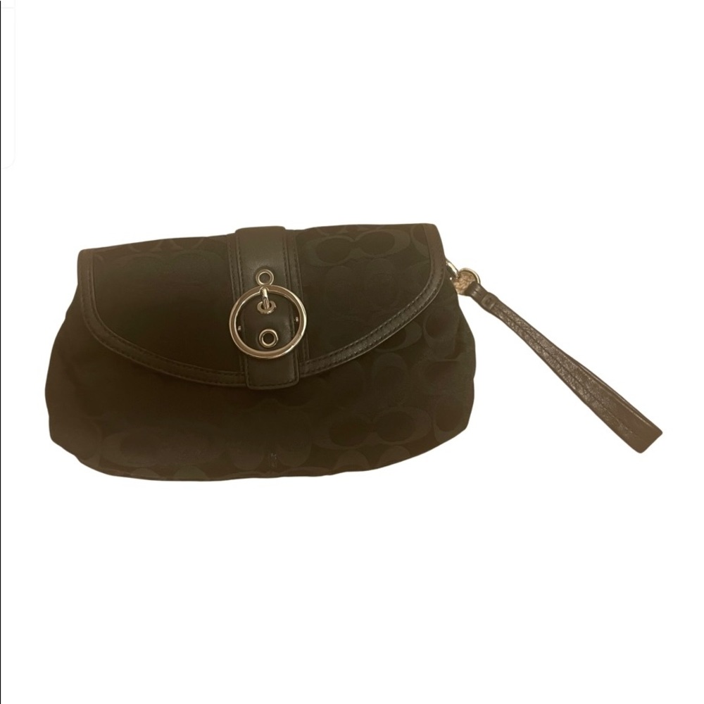Coach black clutch purse